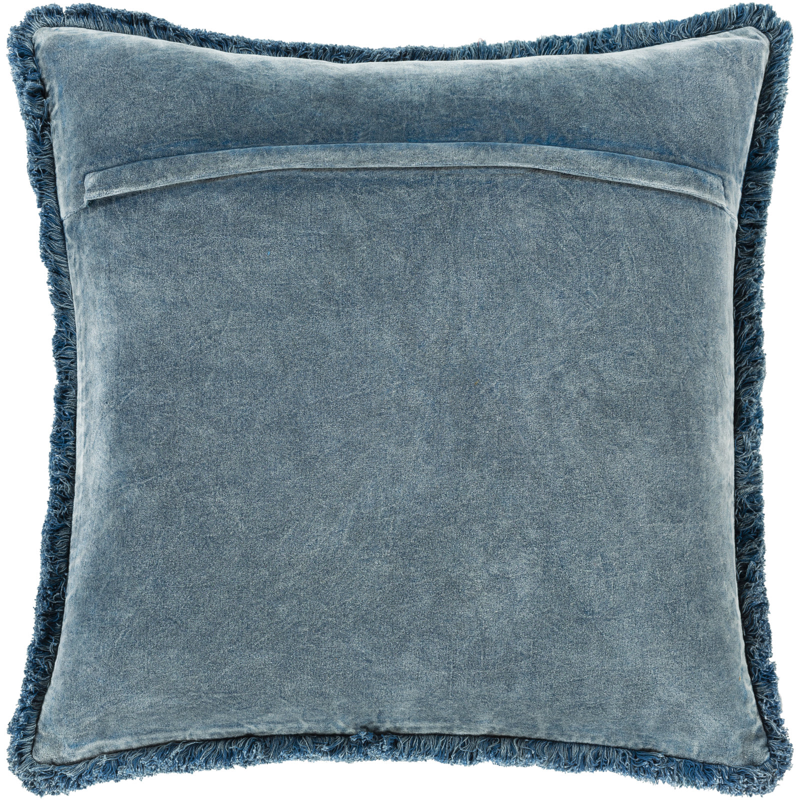 Steph Cotton Pillow Cover, 20" x 20", Denim, Pillow Cover Only - No Insert