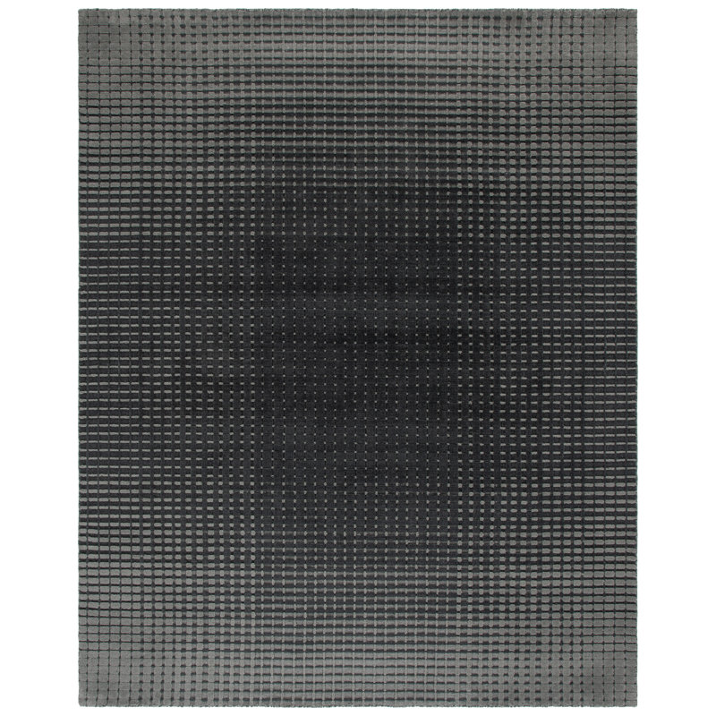 Laine tissée à la main 70% Ridgewood 301; Tapis abstrait 30% coton recyclé, Rectangle 8' x 10'