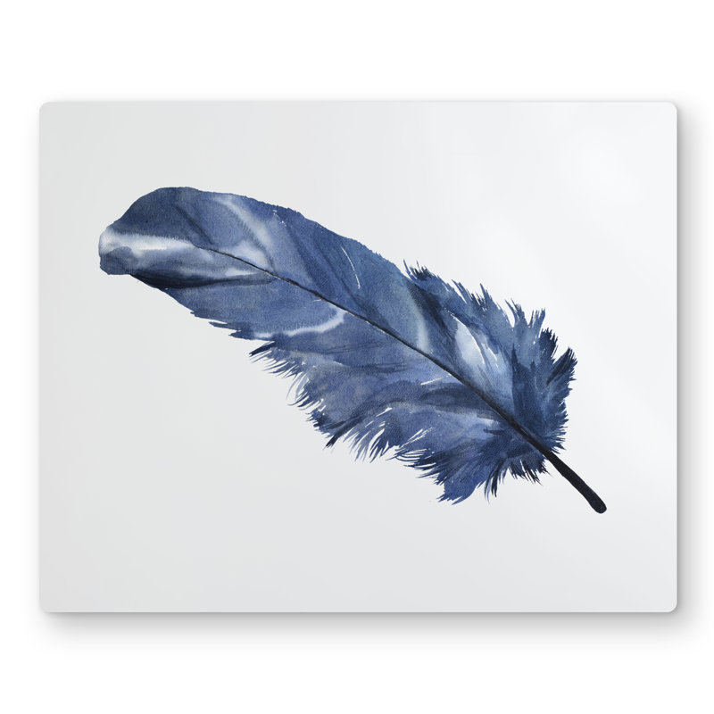 Blue Feather - Animals Feathers Metal Print for Home Decor