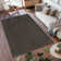 Comhan Lomira Charcoal Gray Modern Wave Hi-Low Carved Indoor Shag Area Rug, Plush Polyester – Living Room & Bedroom