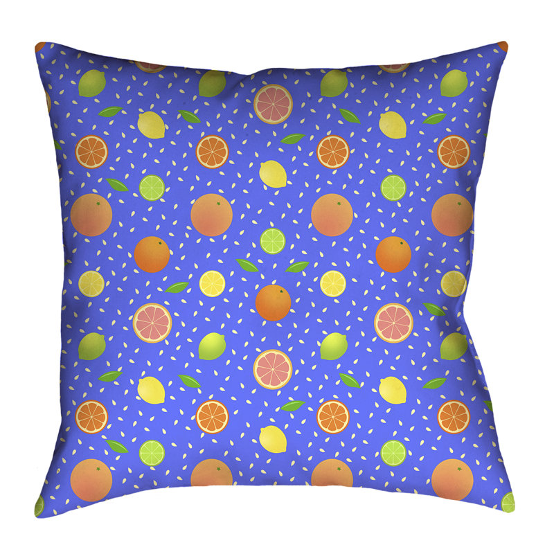 Housse de coussin Katelyn Elizabeth, 20 po x 20 po, Simili suède, Bleu