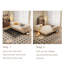 Canapé-lit modulaire beige en coton et lin-129870630