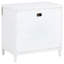 Table de chevet avec 3 tiroirs Ruvie, poteau en métal, bois blanc 26 po