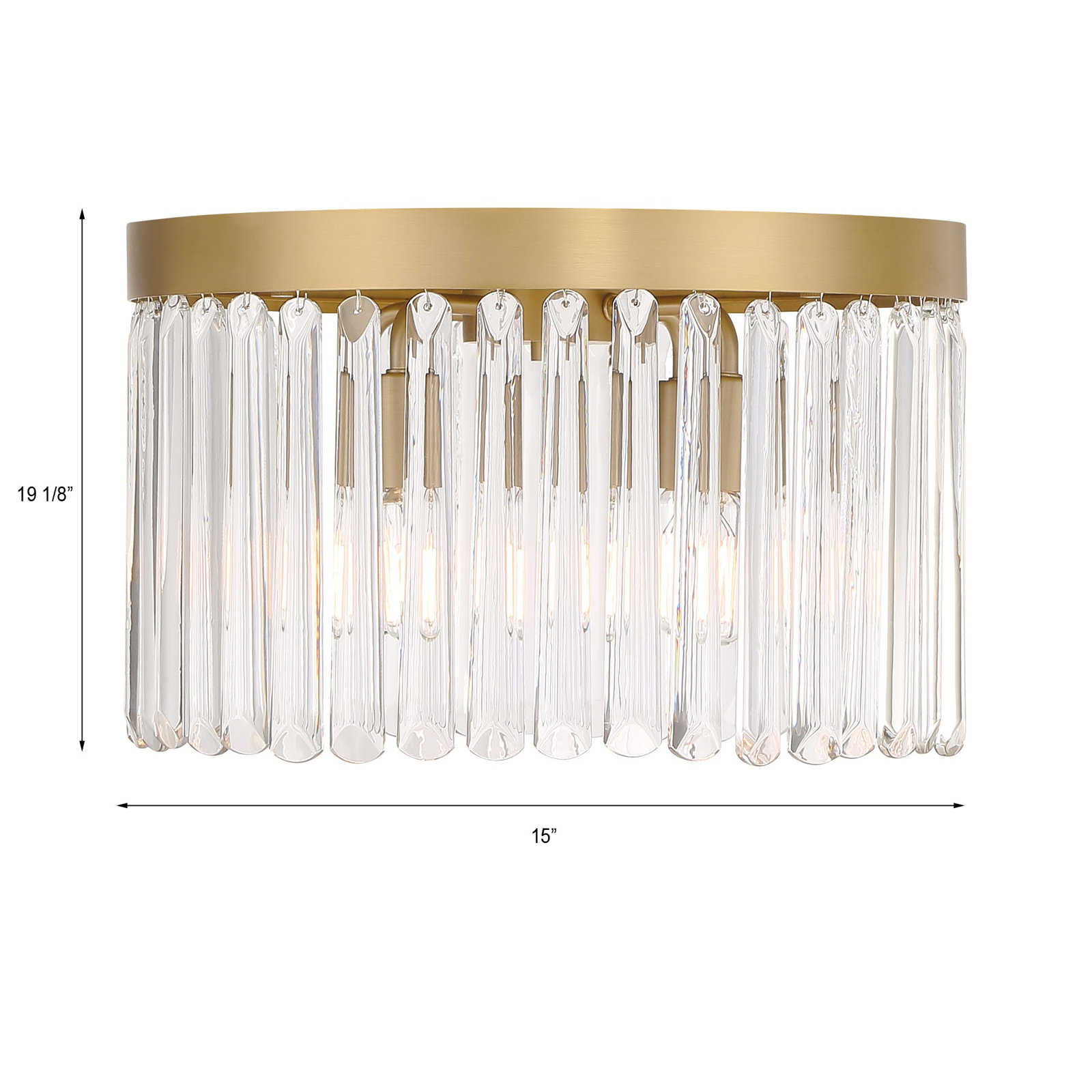 Rowe 4 Light Modern Gold Ceiling Mount, Gold
