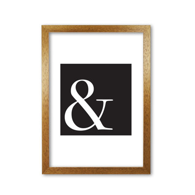 Ampersand Black 1 Piece Wall Art