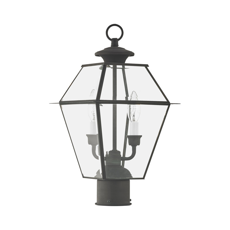 Tête de lanterne câblée à 1 lumière H 16,5 po Arelene, Gris anthracite