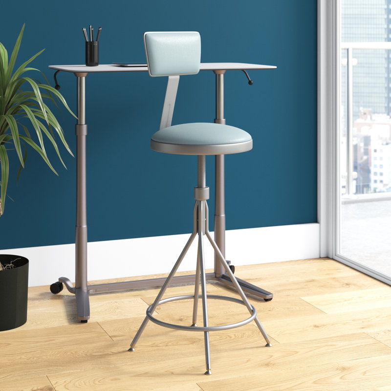 6500 Series Backed Adjustable Height Ergonomic Lab Stool Footring
