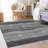 Washable Striped Indoor / Outdoor Rug-2080152303
