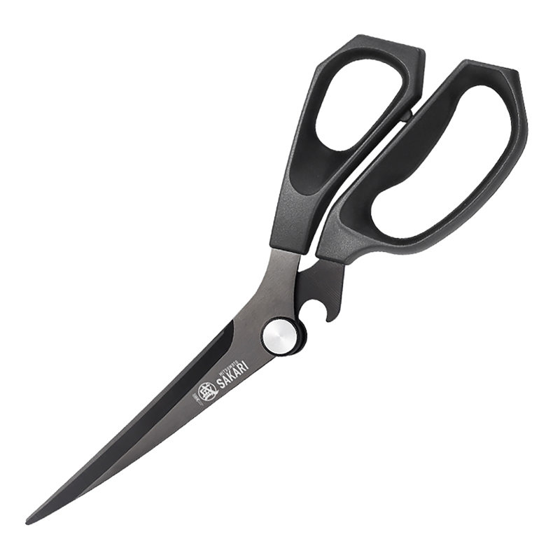 MITSUMOTO SAKARI Japanese Kitchen Shears, Cooking Scissors Titanium Plated for Meat Vegetable Herb