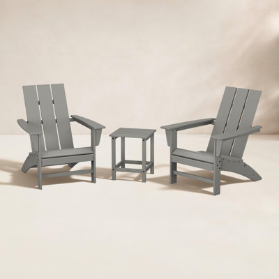 POLYWOOD® Modern Adirondack 2-Person Patio Seating Group
