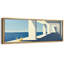 «Relaxing Calm Blue Ocean Simple Gallery Buildings», impression sur toile encadrée surdimensionnée-111652776-111652778