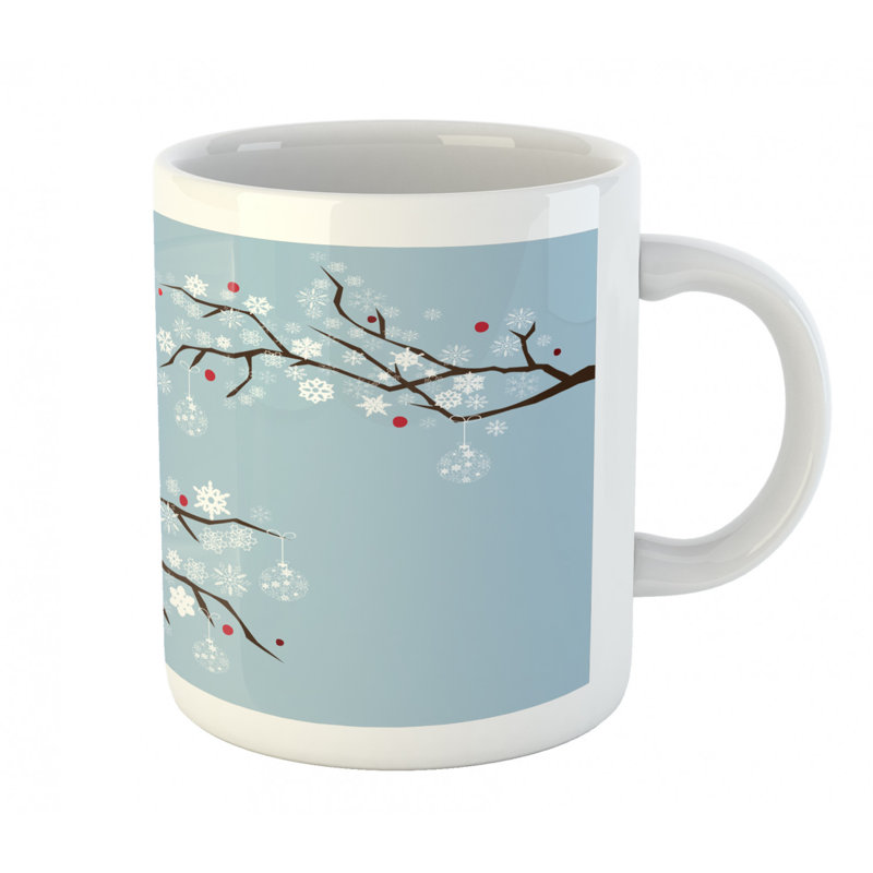 Tasse à café snowy trees