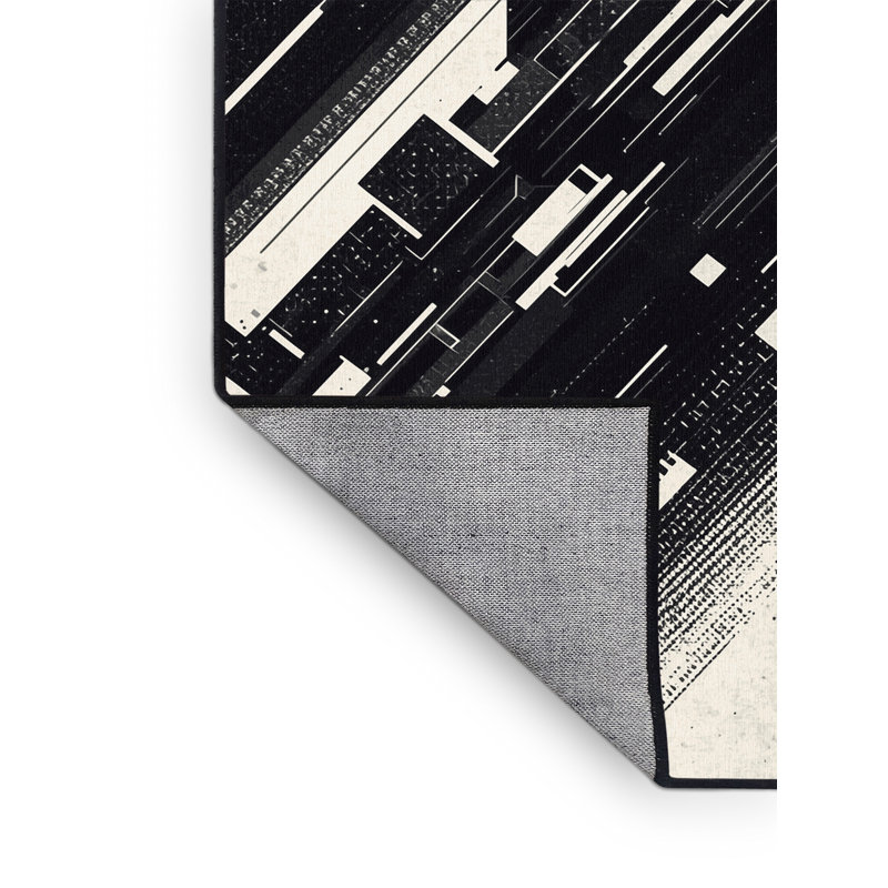 Tapis gris lavable à la machine Wynsum, 3 X 5