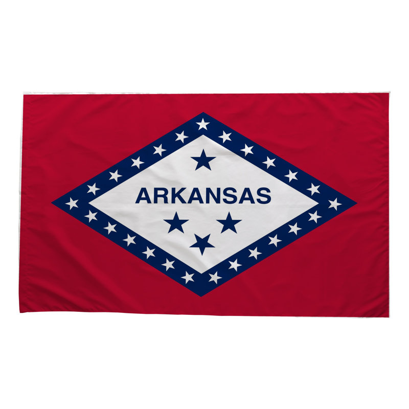 Drapeau de l'Arkansas State - drapeau extérieur, H 24 po x l 36 po