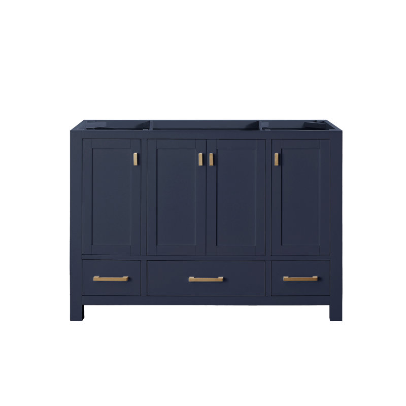 Modero 48'' W Single Bathroom Vanity Base, Navy Blue