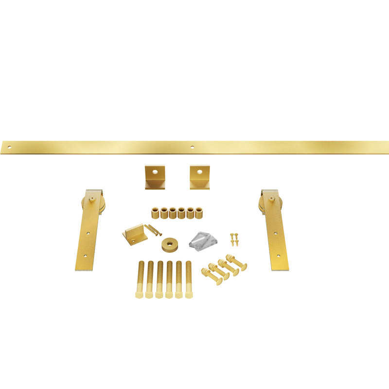 Ensemble de quincaillerie pour porte de grange standard Premium, Or Jacob, 72 po