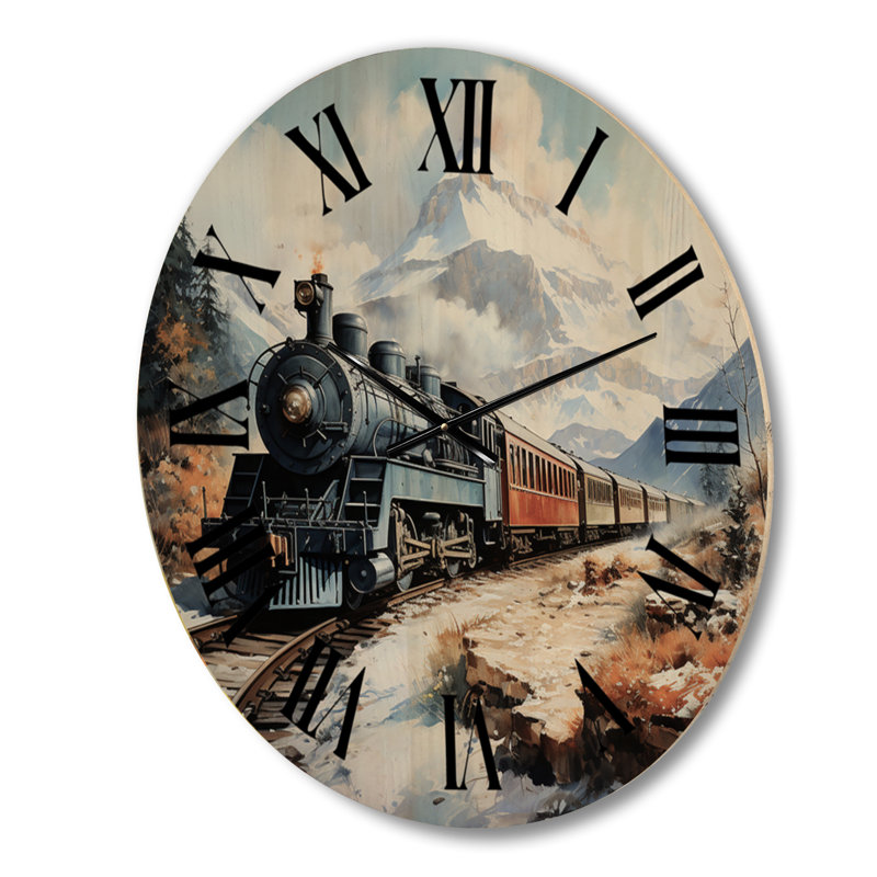 Horloge murale en bois massif Keum, Grand