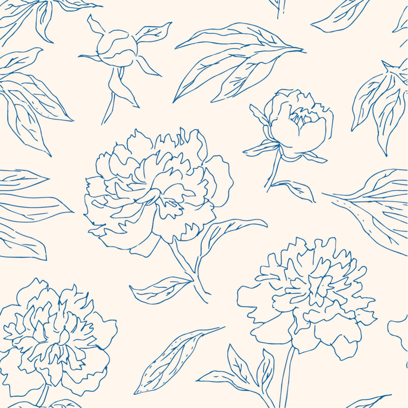 Floral Tile, 2.08' W x 10.42' L