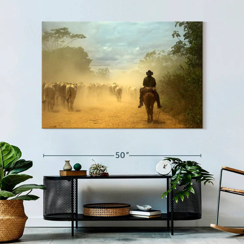 Mehar Cowboy Cattle Drive, 34" H x 51" W