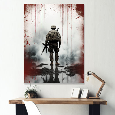 Military Honour And Courage Us Soldier II - Military Wall Art