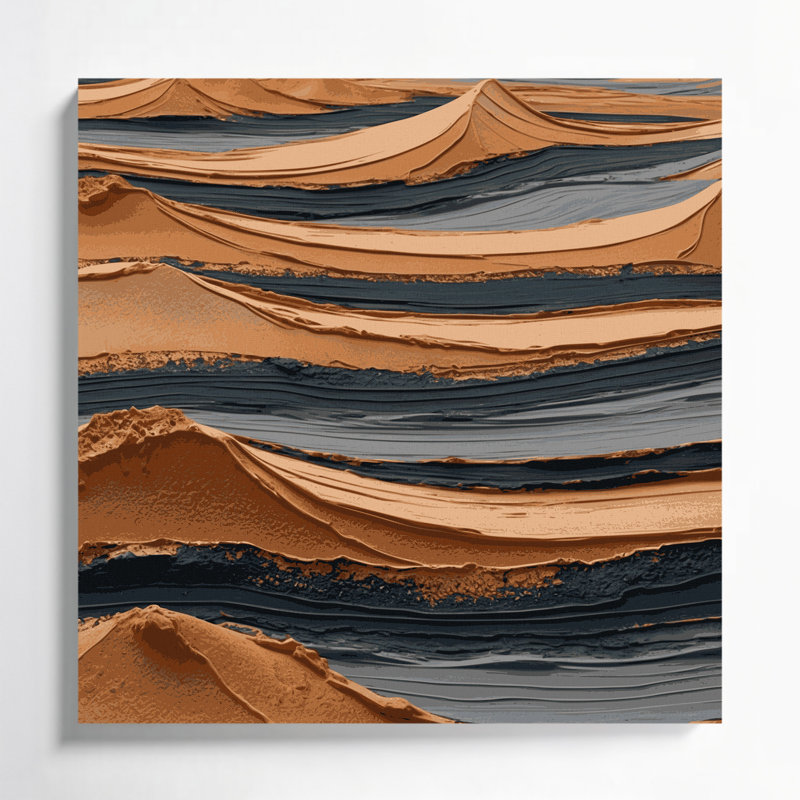 Art horizontal sur toile, H 16 po x l 16 po