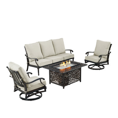 Suann 5 - Person Patio Conversation Set with Cushions