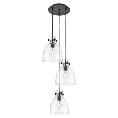 Luminaire suspendu en grappe à 3 lumières Amrith