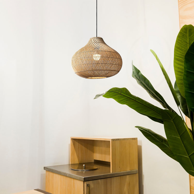 Alyscia 1 - Light Natural Teardrop Pendant