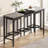 Counter Height Extra Long Dining Table Set With 3 Stools Pub Kitchen Set Side Table With Footrest-54309294