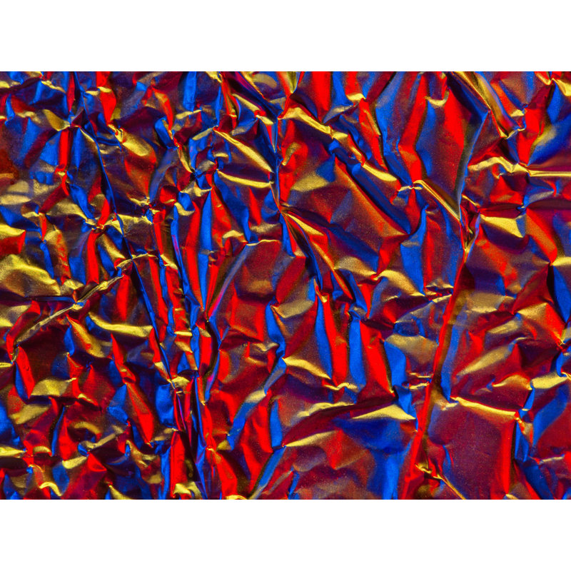 Feuille d'aluminium par Philippe Moisoux - photographie, H 24 po x l 32 po, Toile tendue
