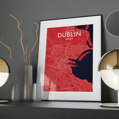 «Dublin City Map», impression de luxe