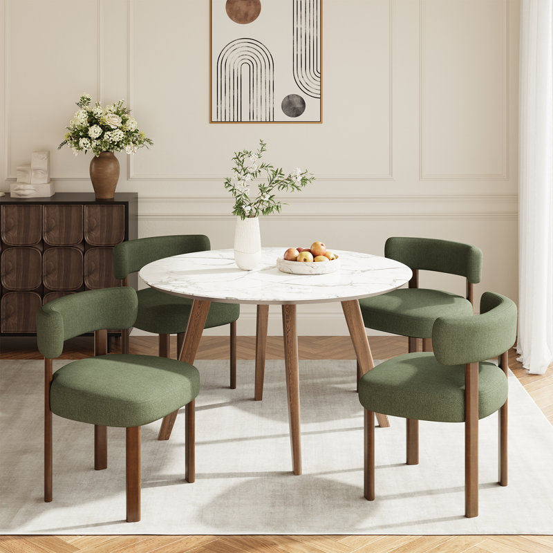 Chaise rembourrée Modern, Vert