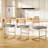 Velvet Upholstered Bar Stool With Woven Rattan Back And Metal Leg 1-Pack-342494369