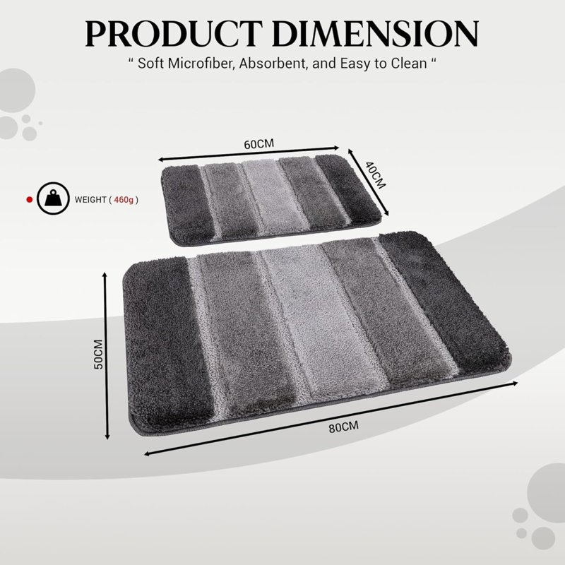 Microfiber / Microsuede Non-Slip Bath Mat