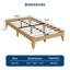 Base de lit plateforme en bois, lattes et pieds en bois robuste, support central en métal robuste-186043040-186043045