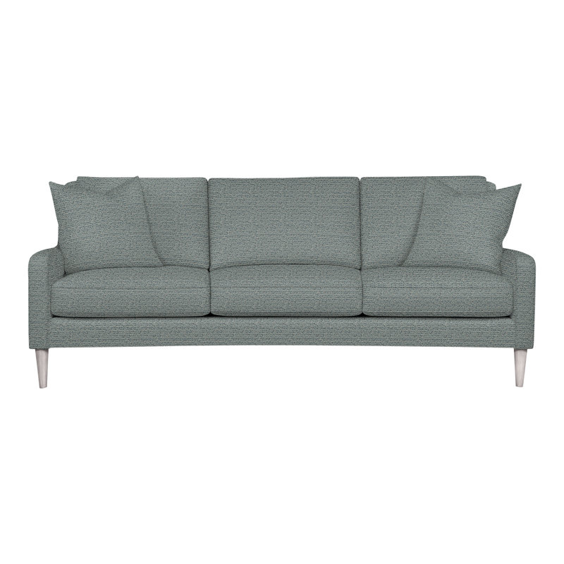Canapé à accoudoirs carrés 86,5 po Ease, Gris colombe, Mélange de polyester cobalt Tuck
