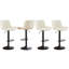 Ensemble de 4 chaises pivotantes à hauteur réglable et à conception moderne pour îlot de cuisine-716572411