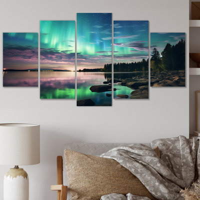 Burriss - Décoration murale Northern Lights - 5 panneaux