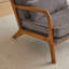 Fauteuil d'appoint rembourré en bois massif Elizabeth Mid Century-799492594