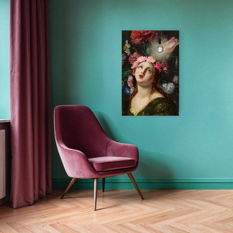 Impression florale éthérée, 36" H x 24" W