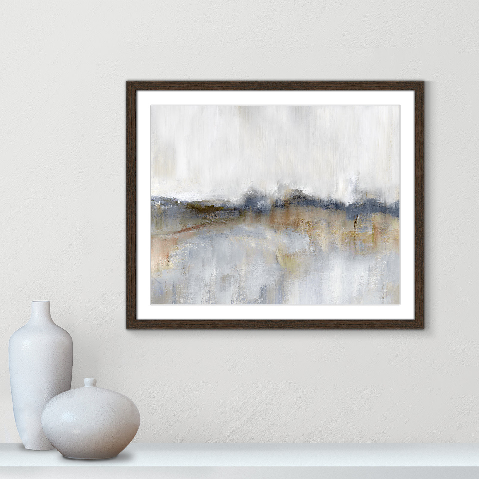 Autumnal Tide Print, 21.5" H x 25.5" W x 0.75" D, Walnut Framed