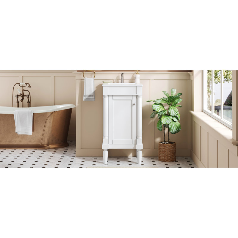 Meuble-lavabo et lavabo peu encombrant en bois MDF style français pour petite maison