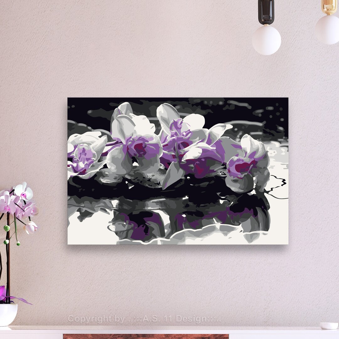 Leinwandbild Purple Orchid Malen nach Zahlen