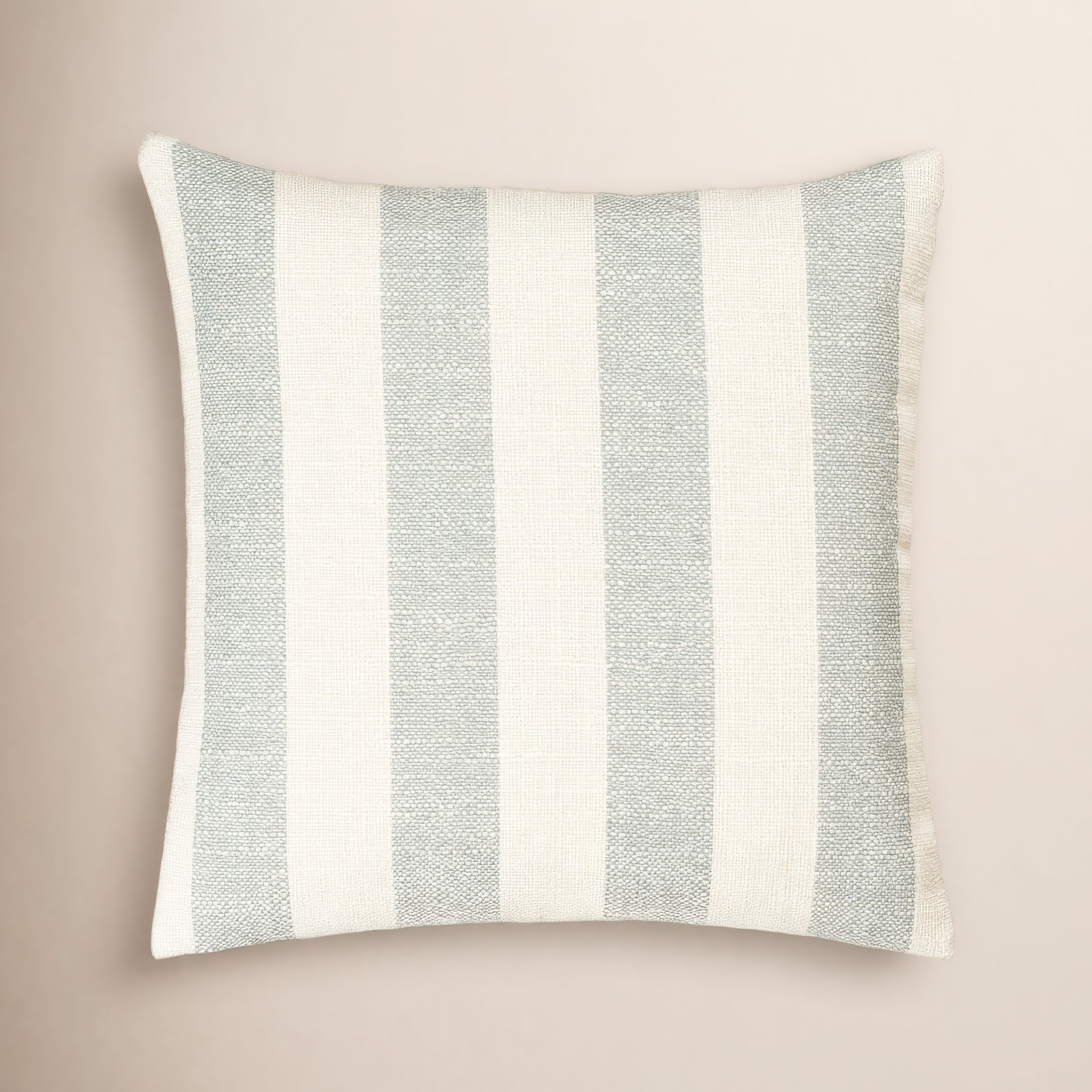 Throw Pillow, Feather, Sky Blue Striped, Square 20"