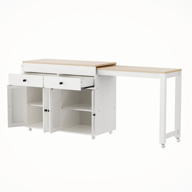 Îlot de cuisine antibactérien polyvalent avec rangement abondant et design tendance