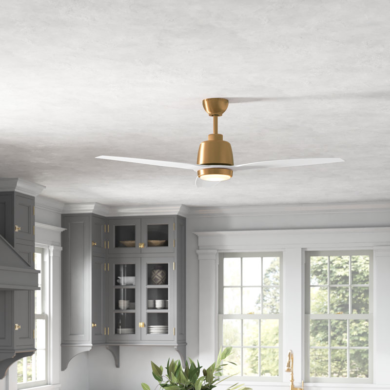 Marica 54'' Ceiling Fan with LED Lights, Satin Gold
