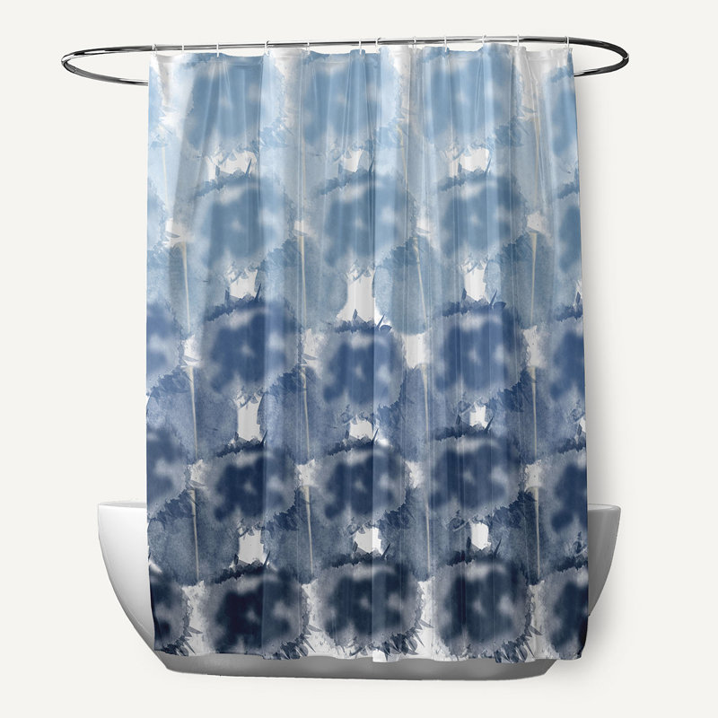 Rideau de douche simple, Bleu