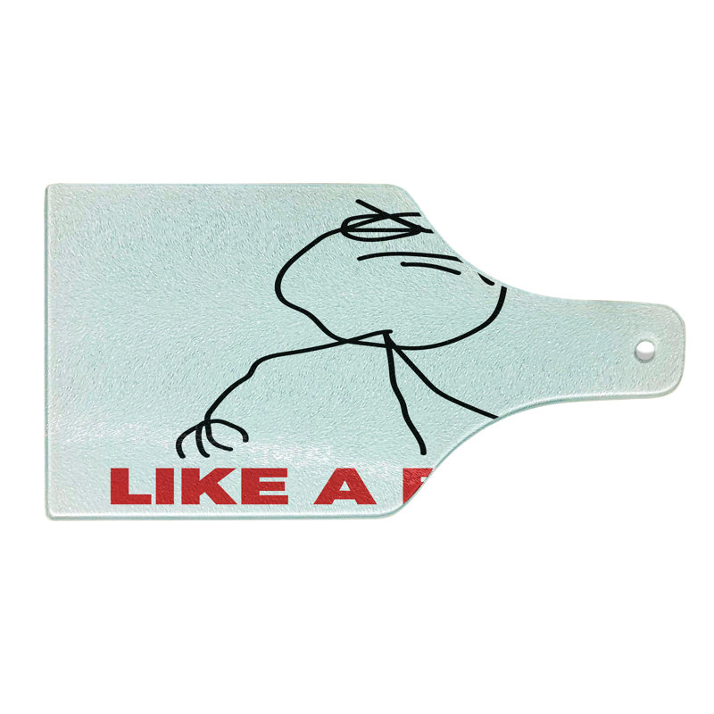 Funny Stickman Meme Tempered Glass Cutting Board