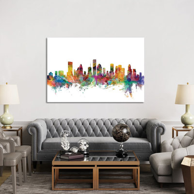 Houston, Texas Skyline by Michael Tompsett - Wrapped Canvas Gallery-Wrapped Canvas Giclée