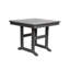 Table de salle à manger Hdpe résistante aux intempéries, design gris moderne pour les espaces extérieurs